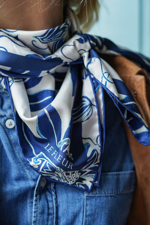 Lapis Passion Flower - Grand Foulard