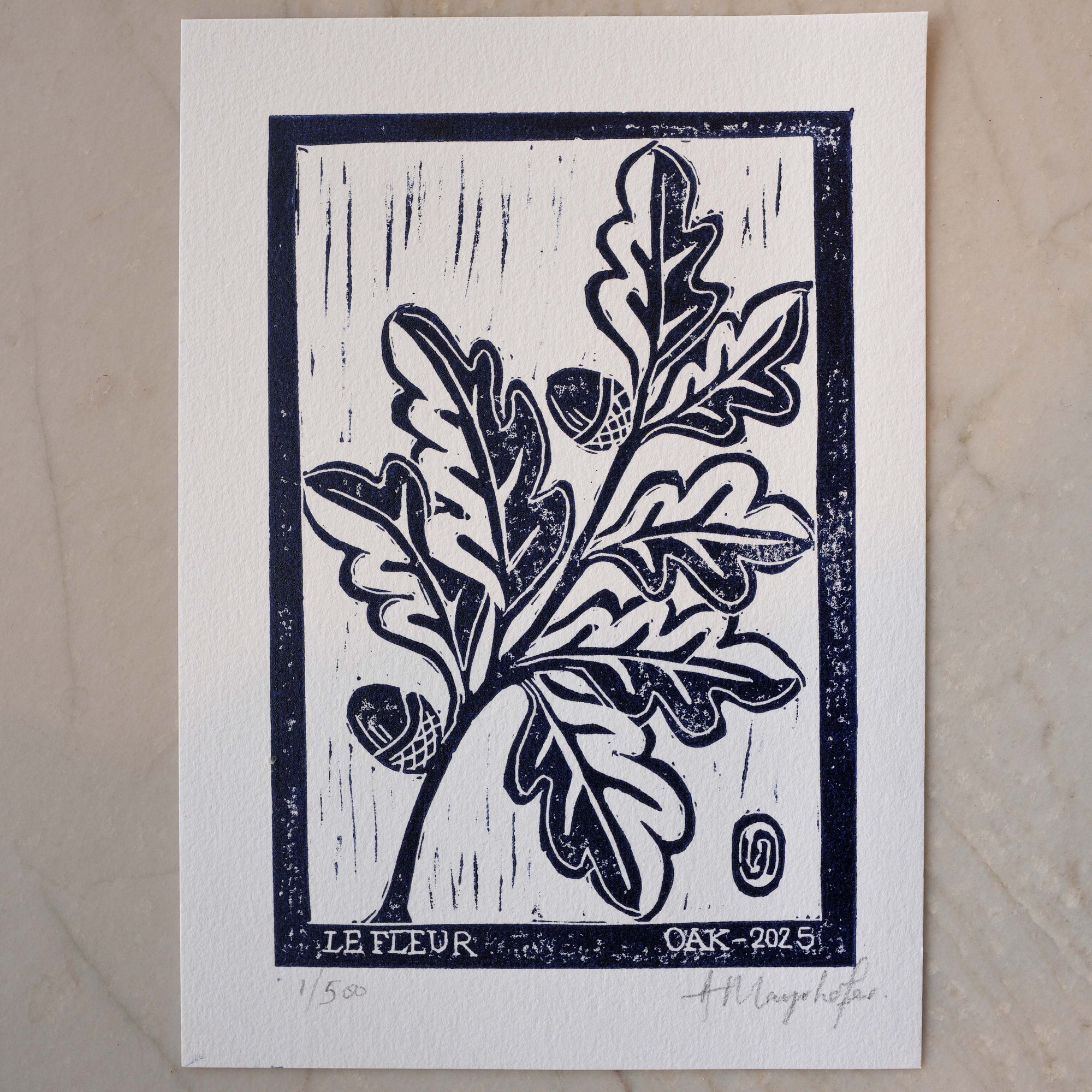 Lapis Passion Flower - Grand Foulard